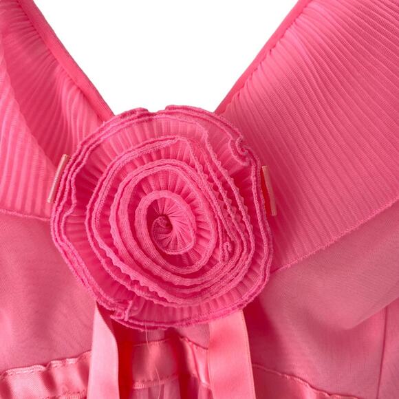 Evette Vintage 1960s Rosette Pink Bubblegum Barbie Nightgown size medium USA - Picture 4 of 8